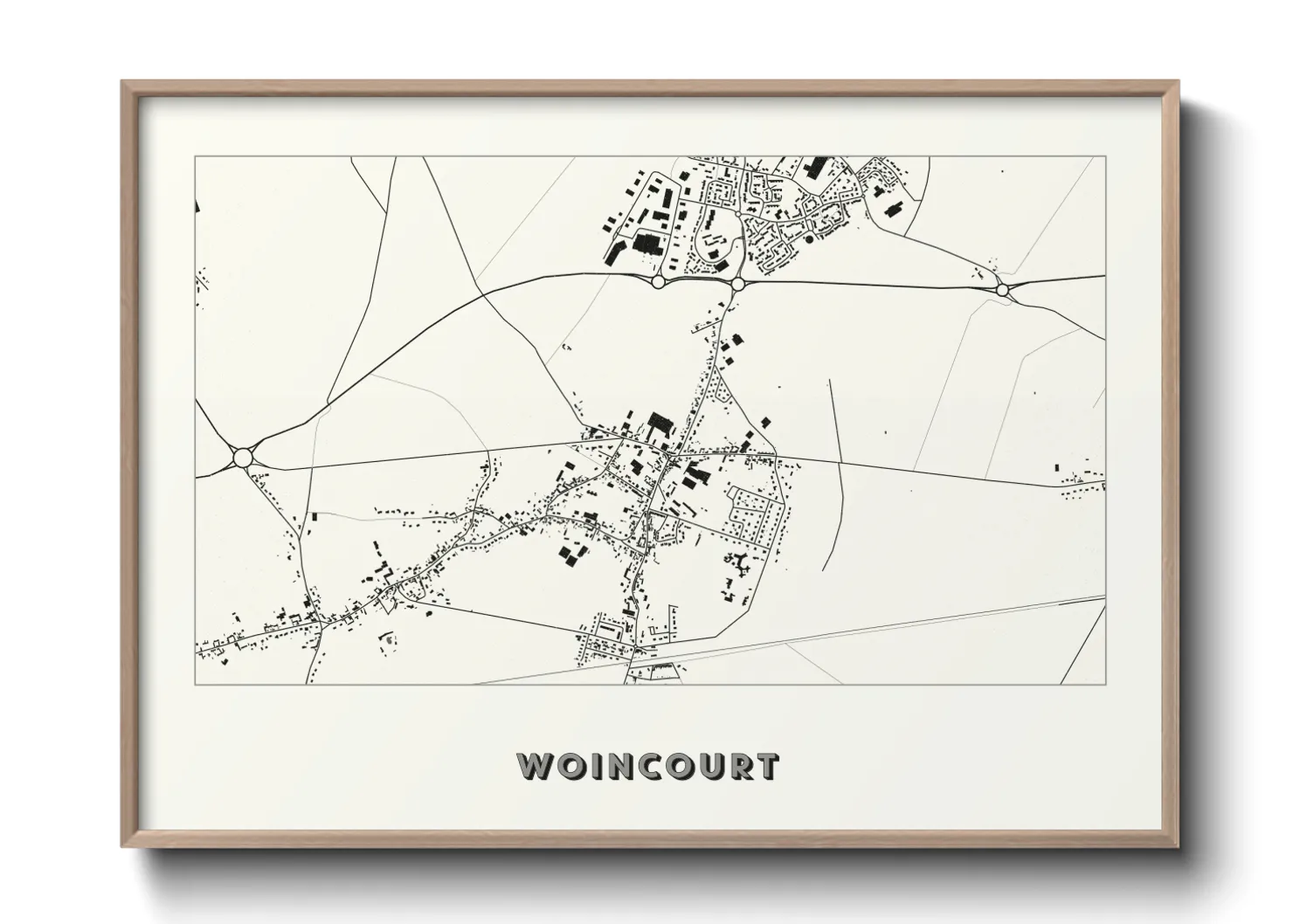 Une affiche de carte sur Woincourt