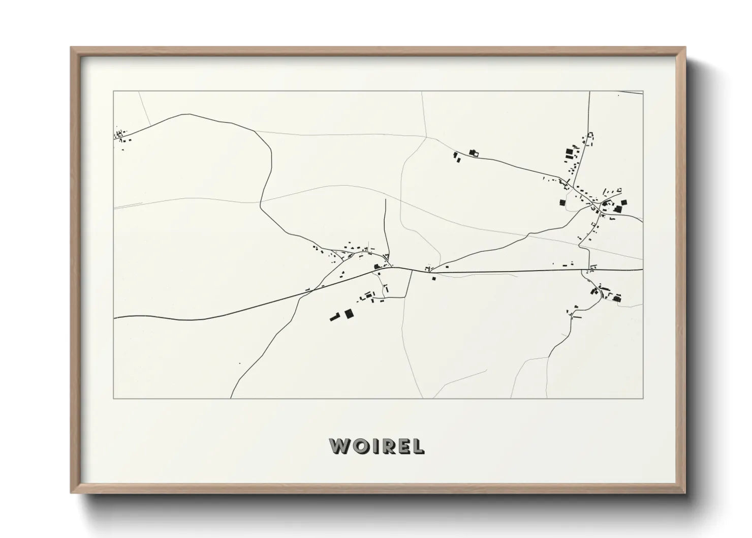 Une affiche de carte sur Woirel