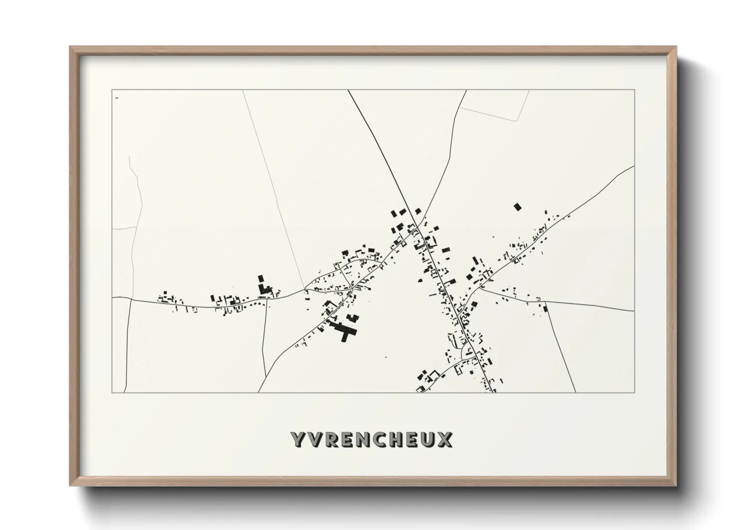 Une affiche de carte sur Yvrencheux
