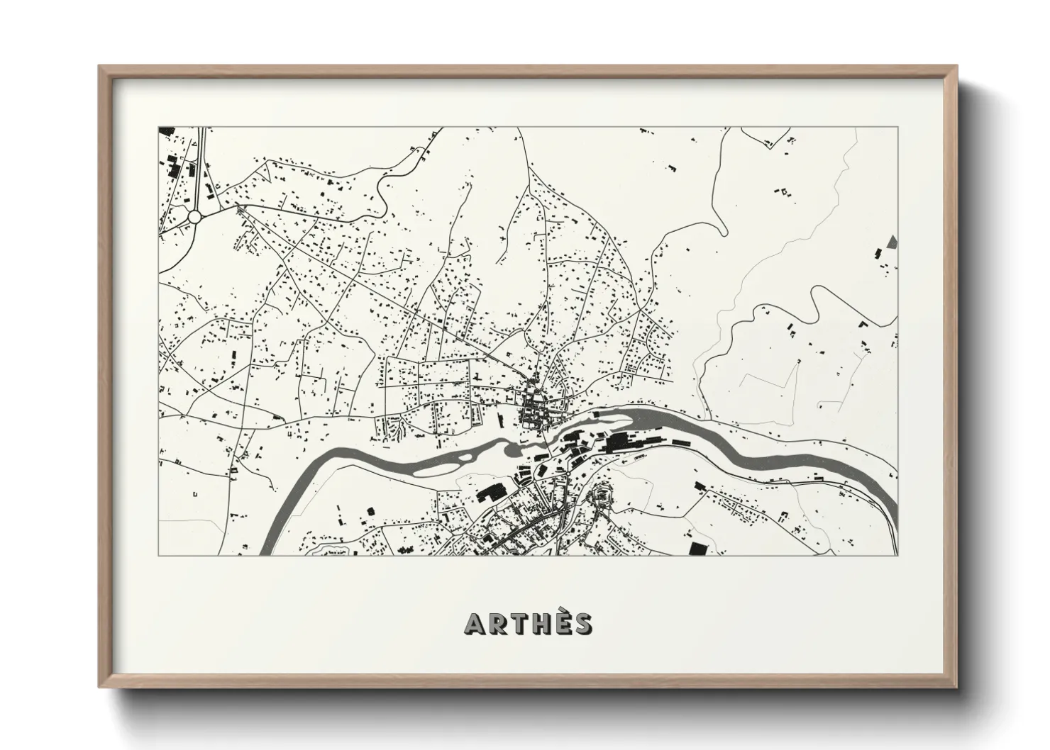 Une affiche de carte sur Arthès