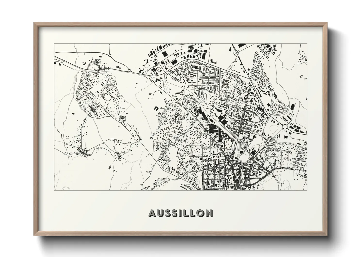 Une affiche de carte sur Aussillon