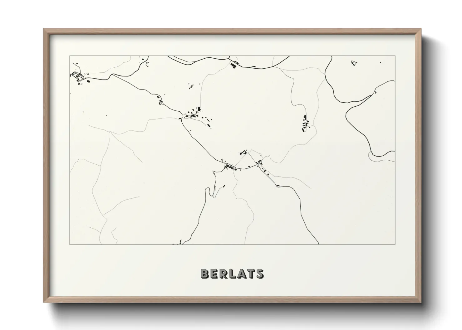 Une affiche de carte sur Berlats