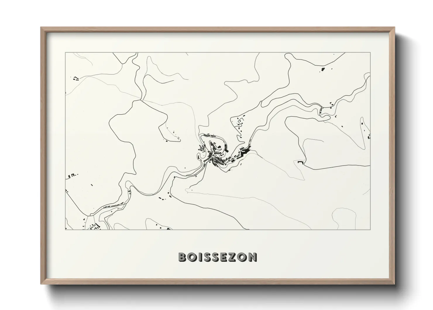 Une affiche de carte sur Boissezon