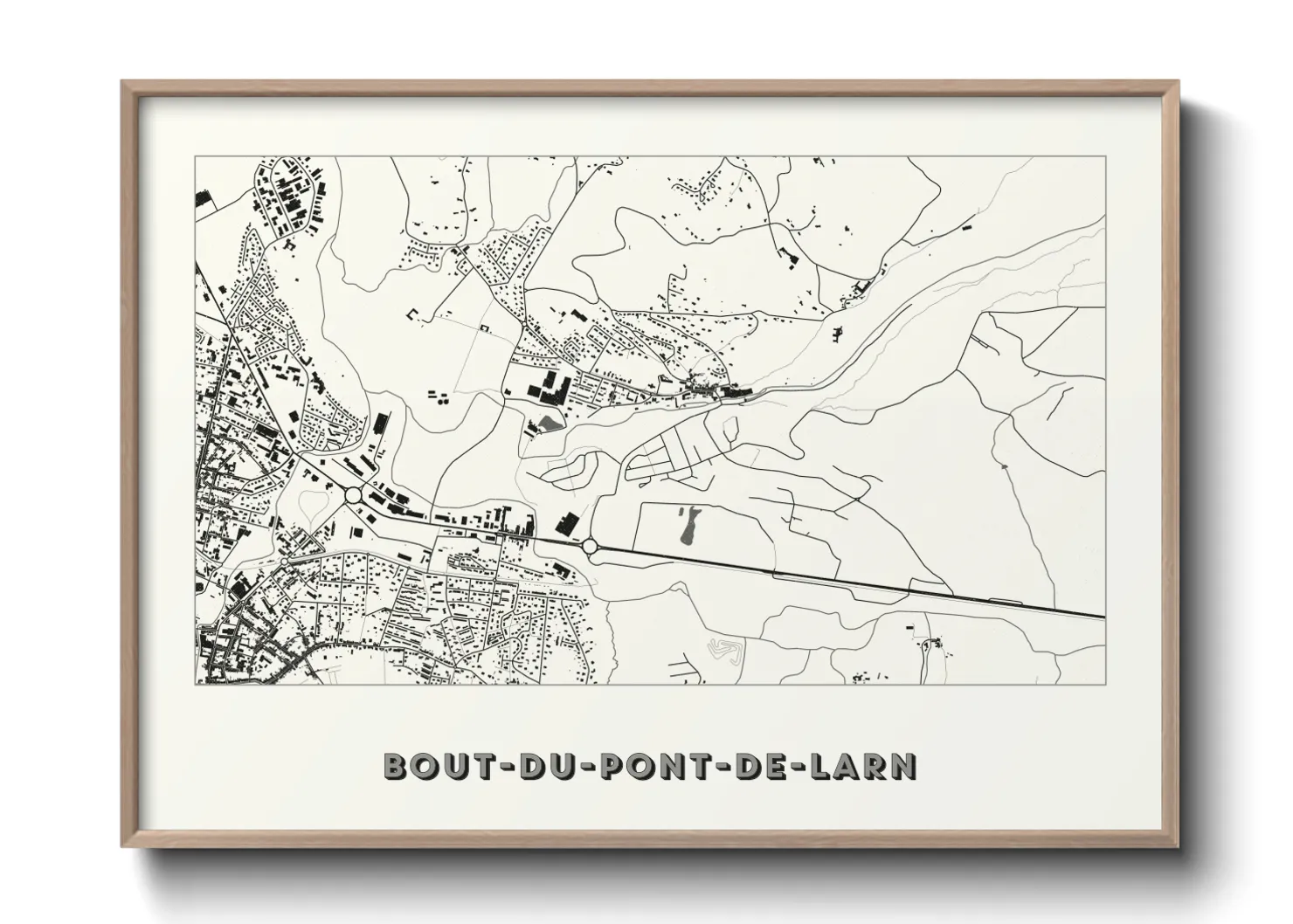Une affiche de carte sur Bout-du-Pont-de-Larn