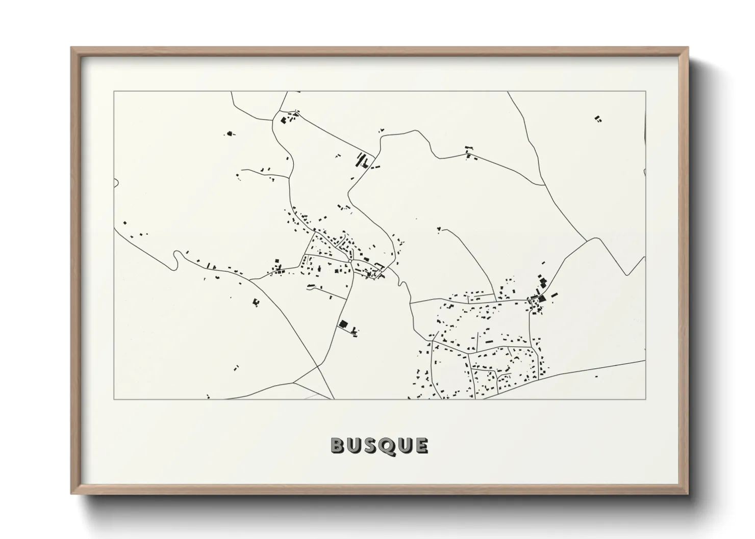 Une affiche de carte sur Busque