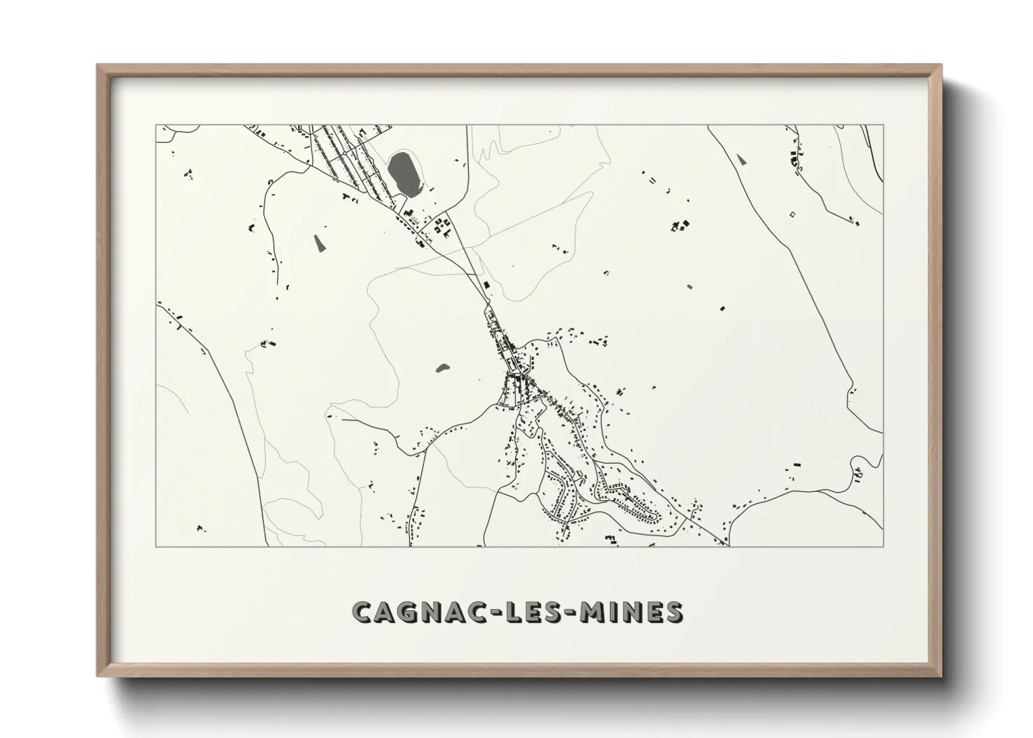 Une affiche de carte sur Cagnac-les-Mines