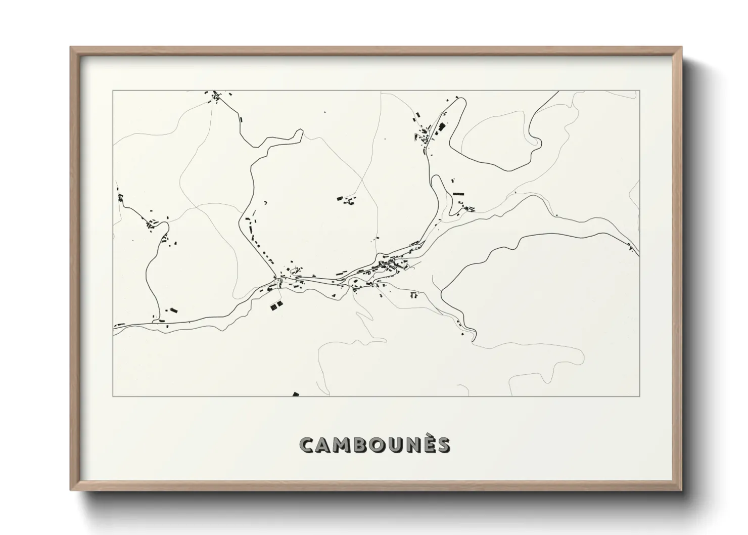Une affiche de carte sur Cambounès