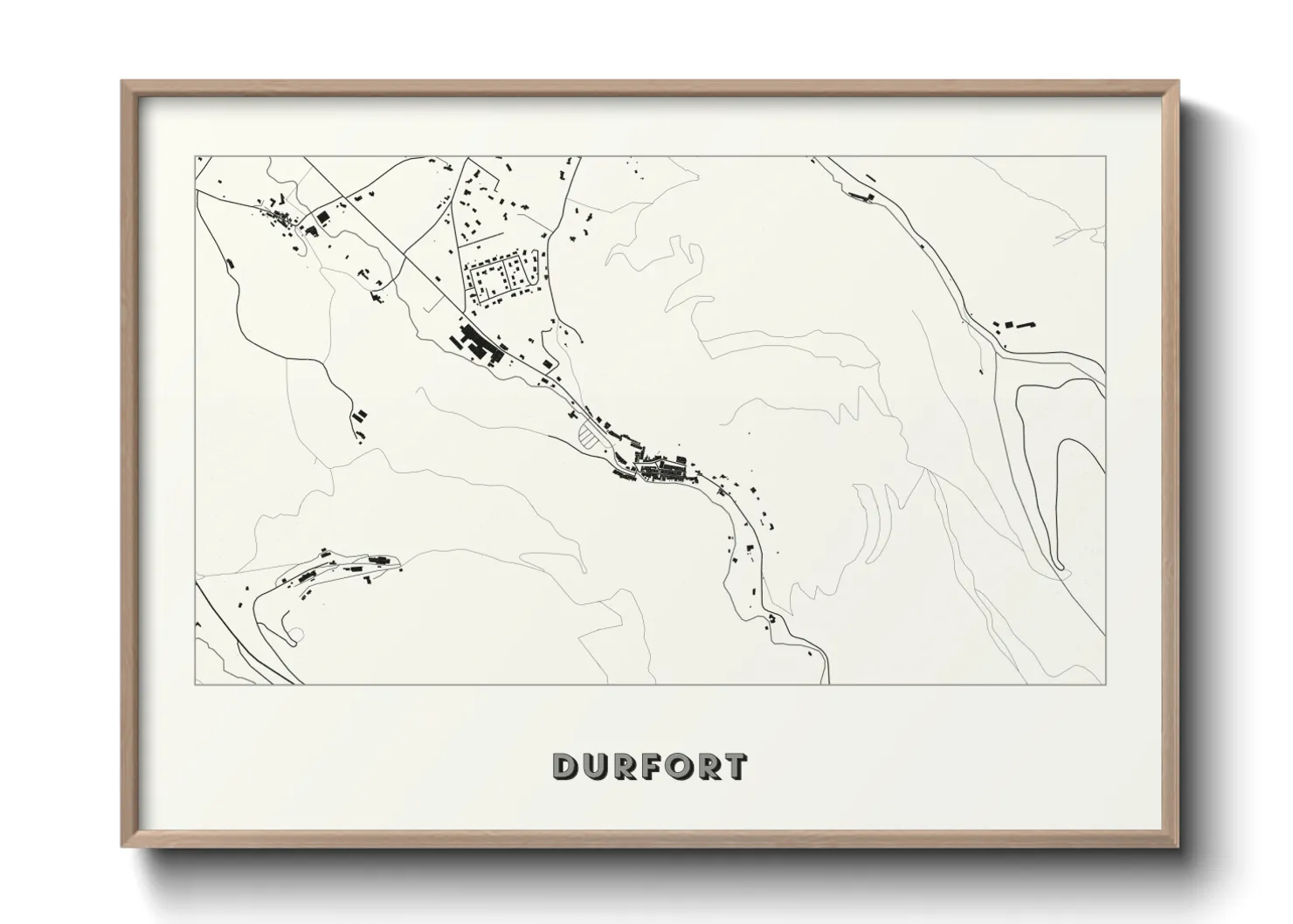 Une affiche de carte sur Durfort