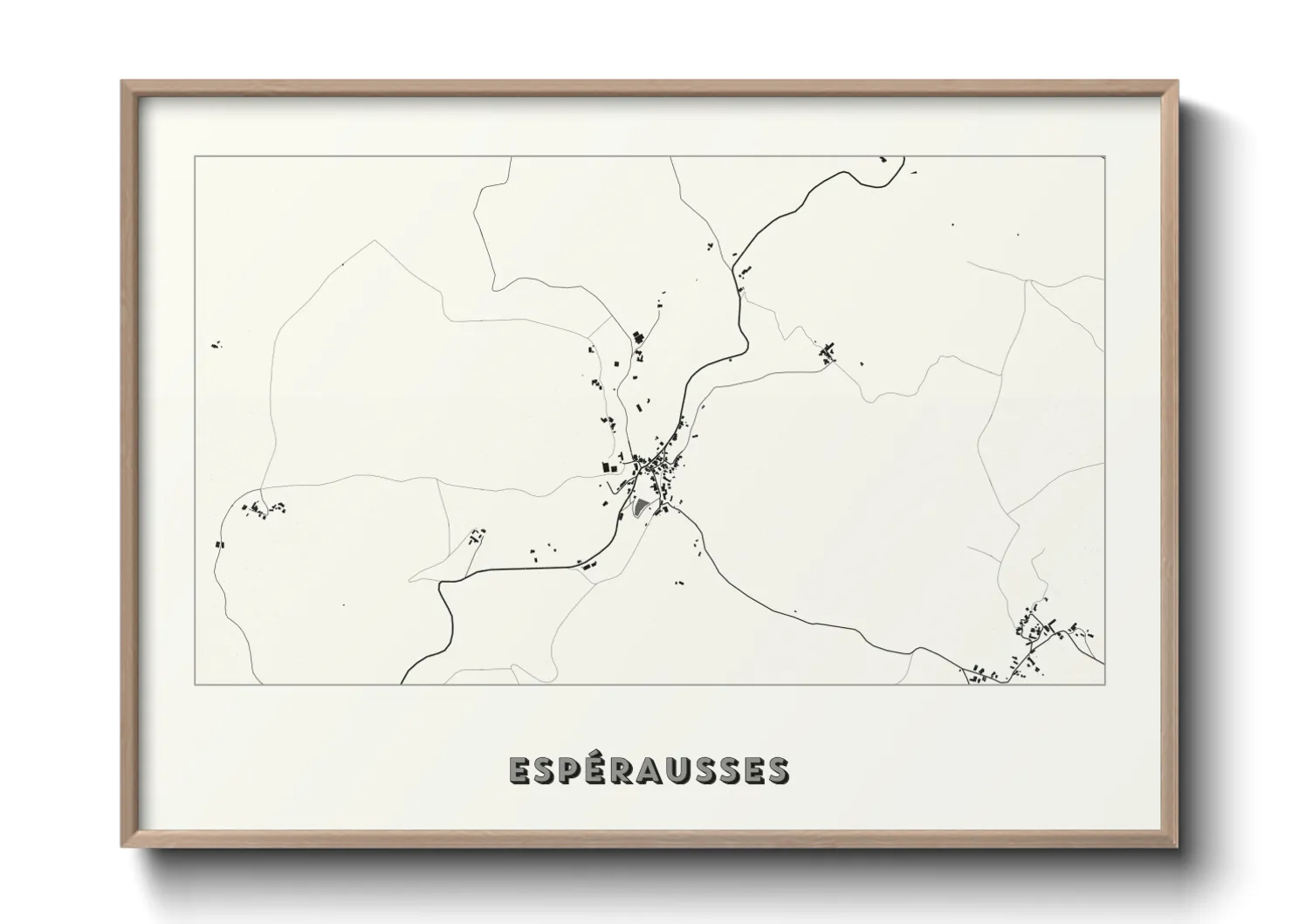 Une affiche de carte sur Espérausses