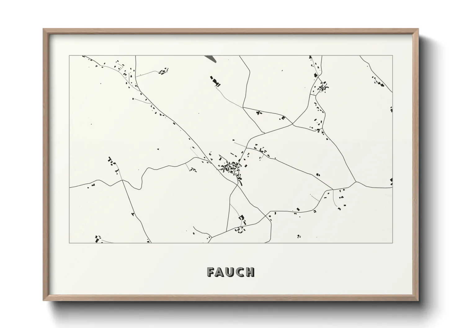 Une affiche de carte sur Fauch