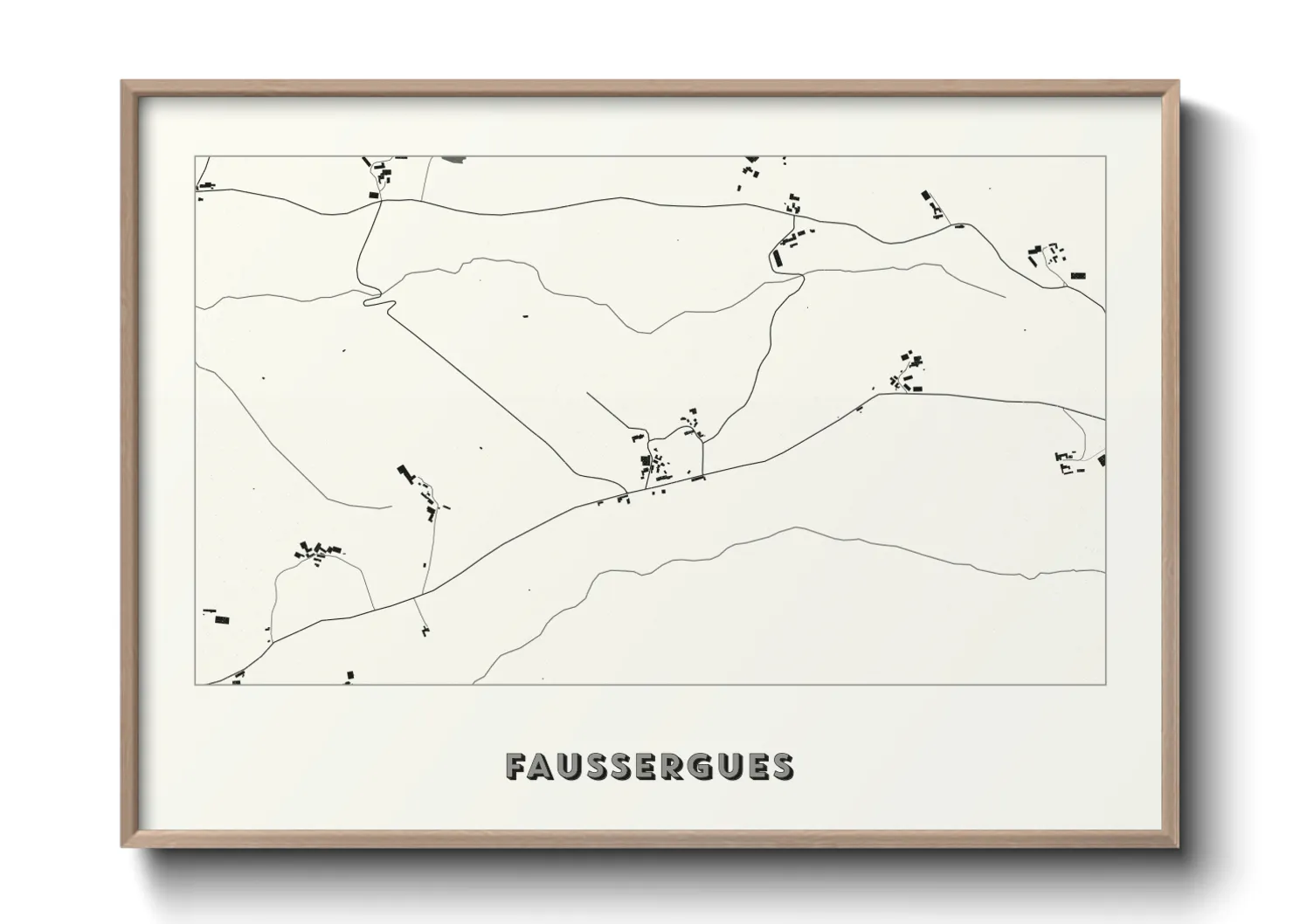 Une affiche de carte sur Faussergues