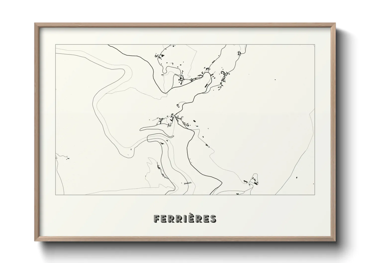 Une affiche de carte sur Ferrières