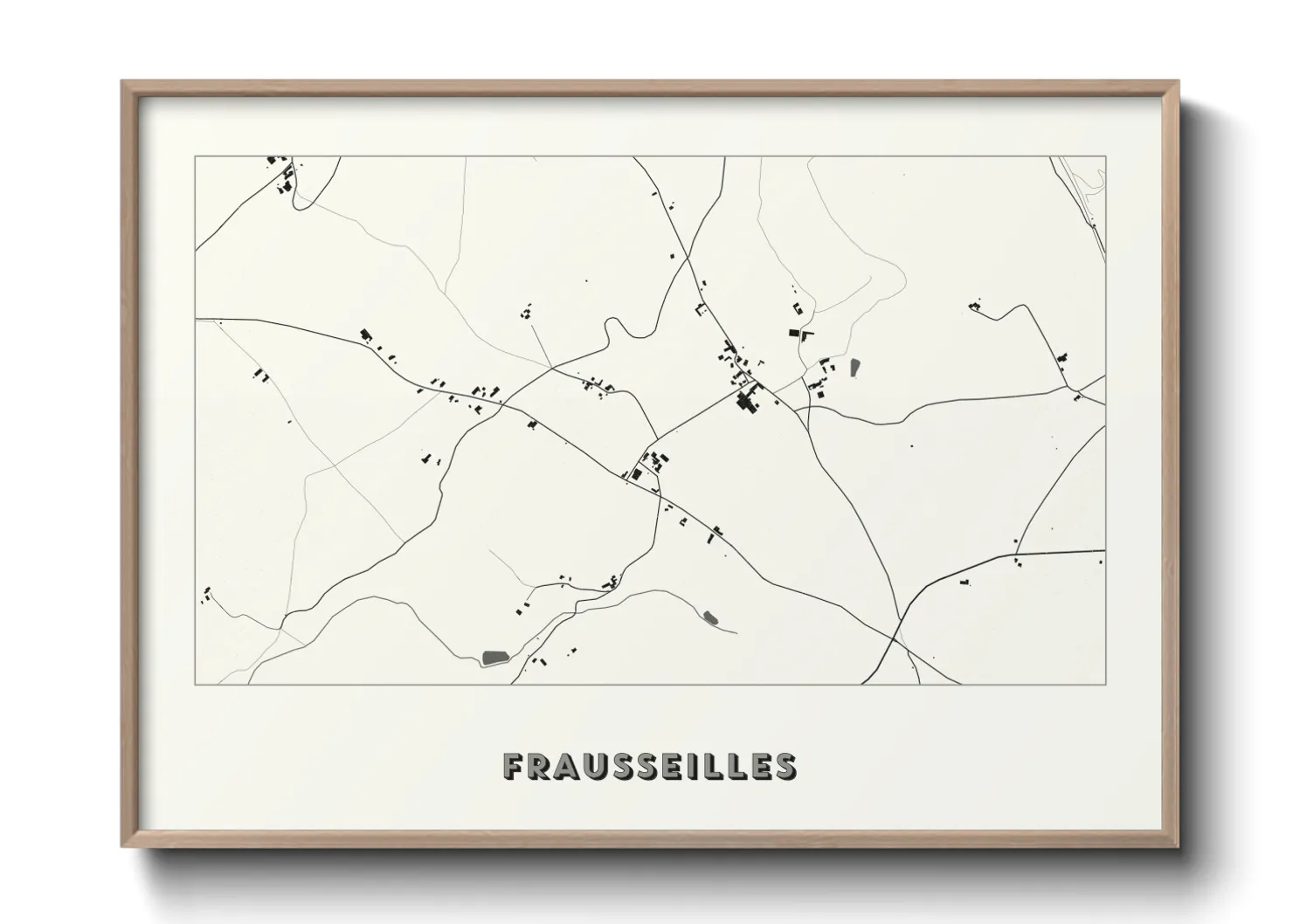 Une affiche de carte sur Frausseilles