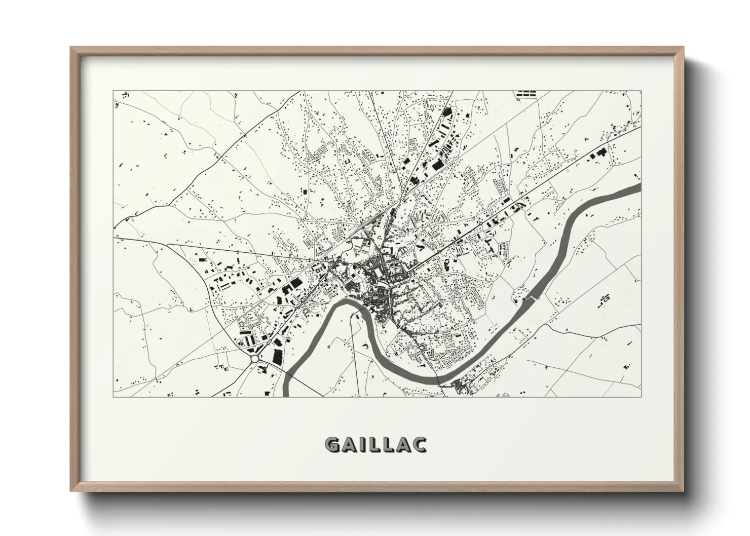 Une affiche de carte sur Gaillac