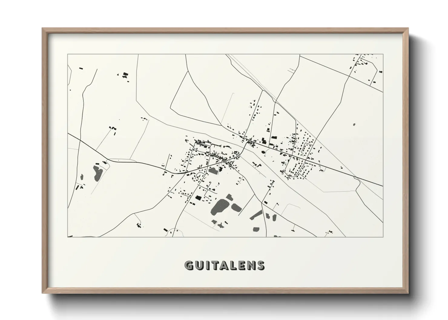 Une affiche de carte sur Guitalens