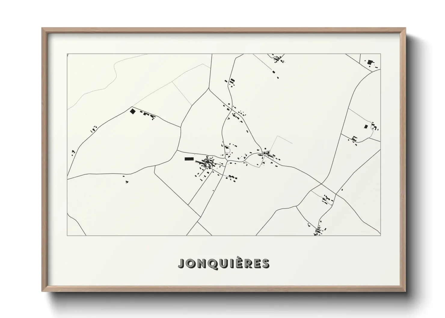 Une affiche de carte sur Jonquières
