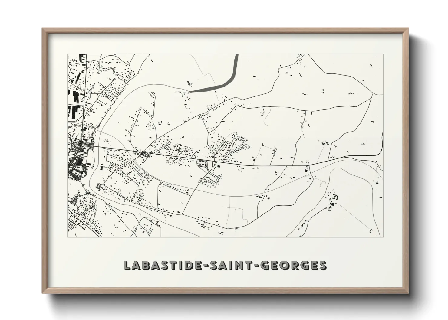 Une affiche de carte sur Labastide-Saint-Georges
