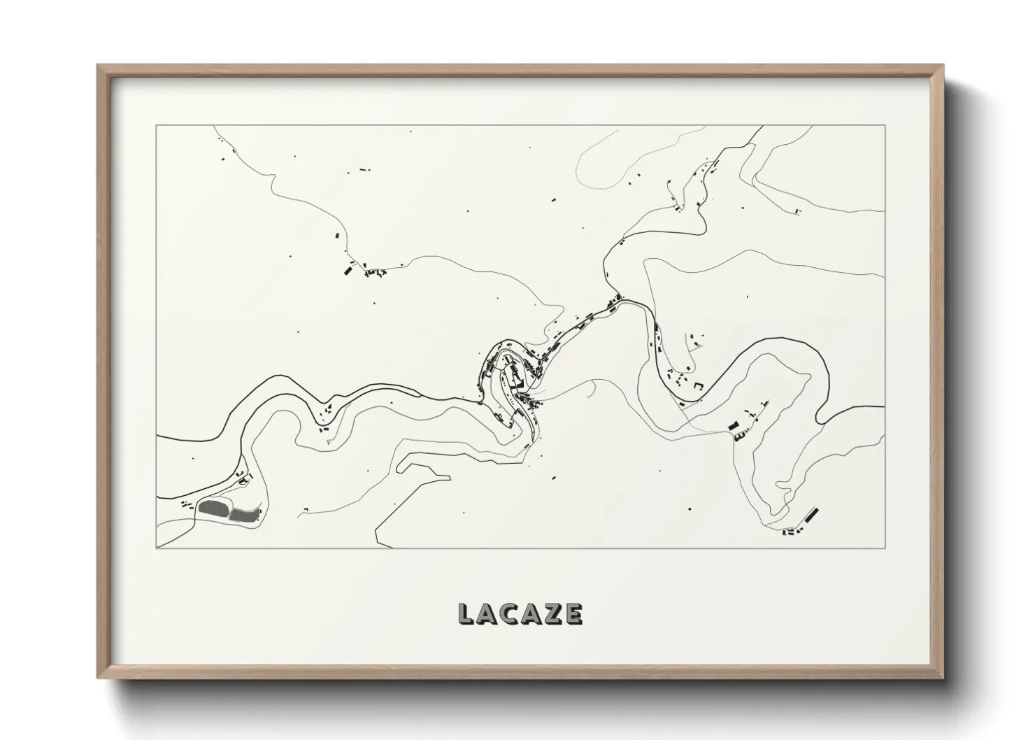 Une affiche de carte sur Lacaze