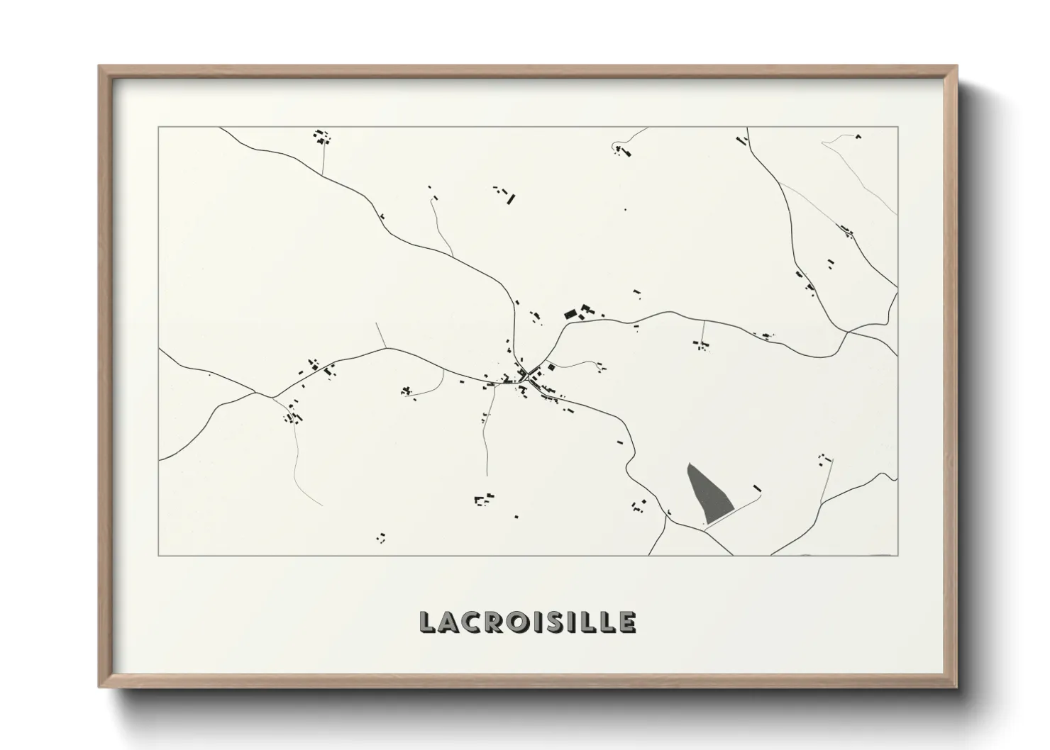 Une affiche de carte sur Lacroisille