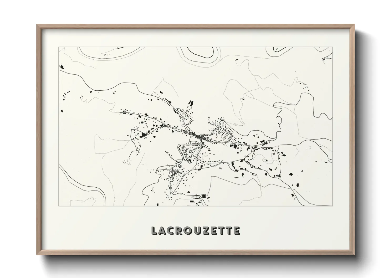 Une affiche de carte sur Lacrouzette