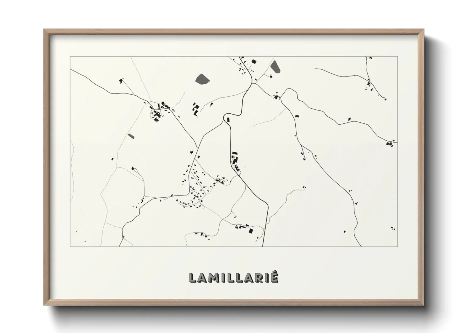Une affiche de carte sur Lamillarié