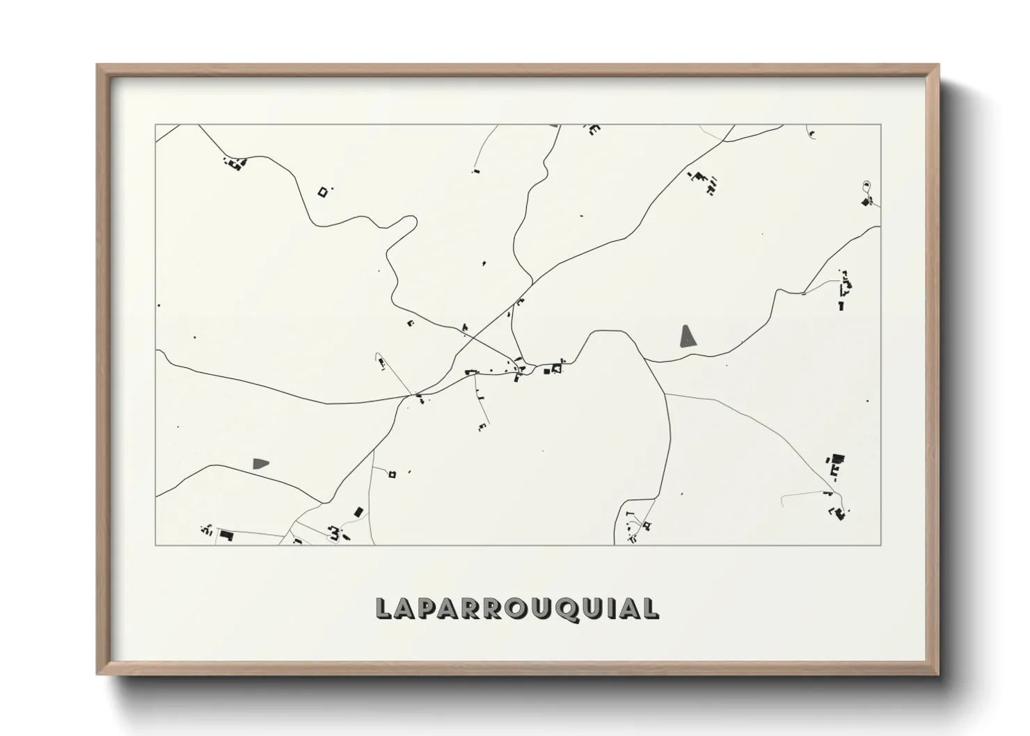 Une affiche de carte sur Laparrouquial