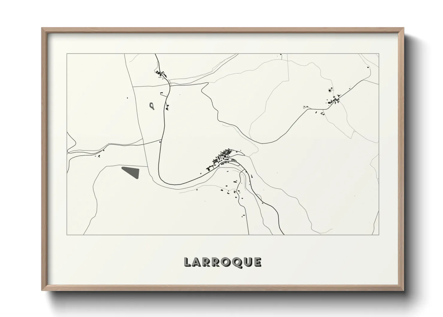 Une affiche de carte sur Larroque