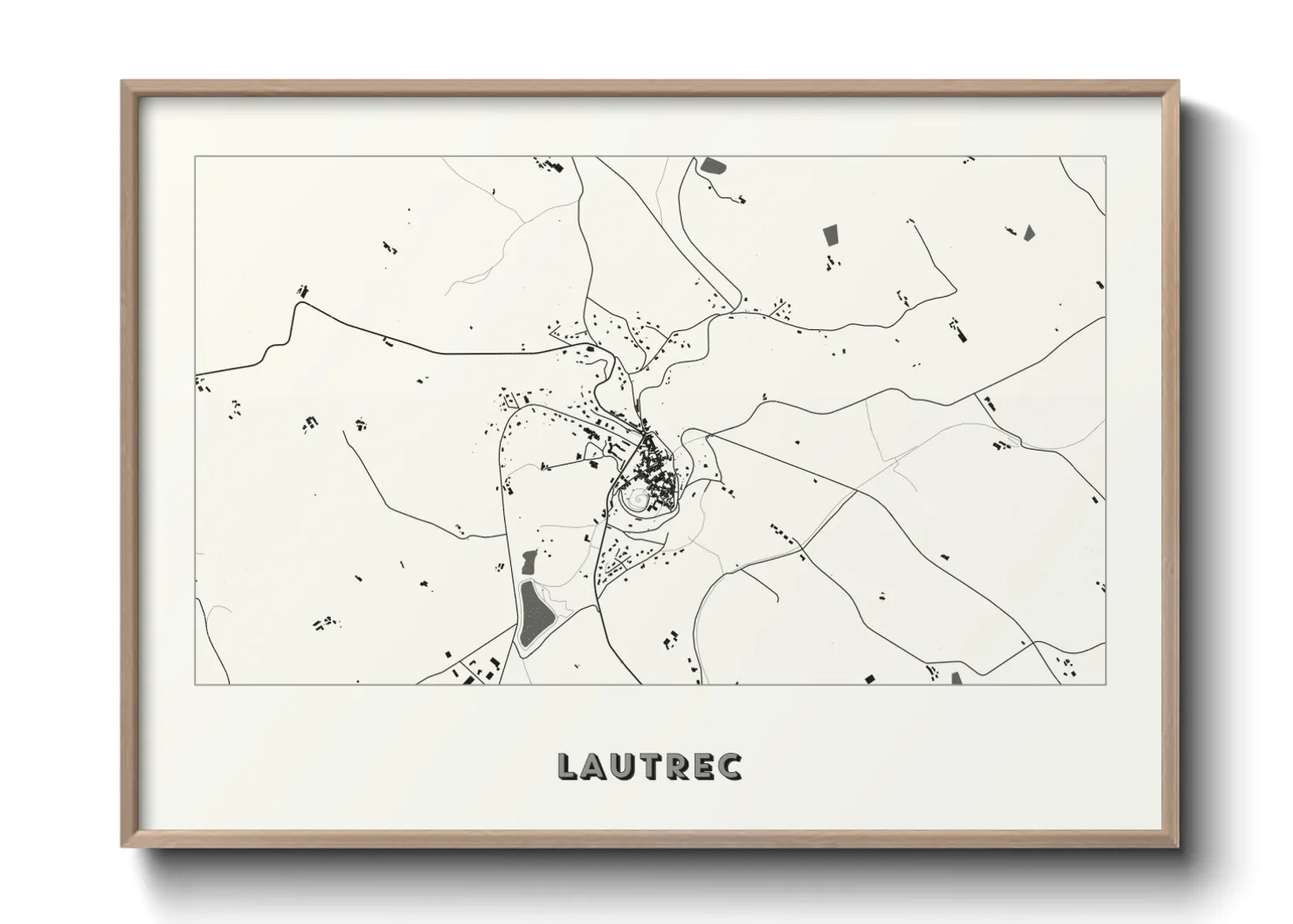 Une affiche de carte sur Lautrec