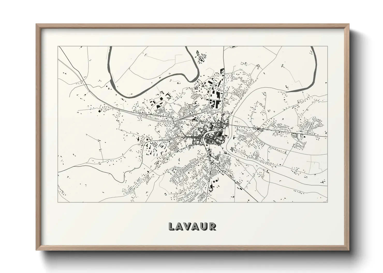 Une affiche de carte sur Lavaur