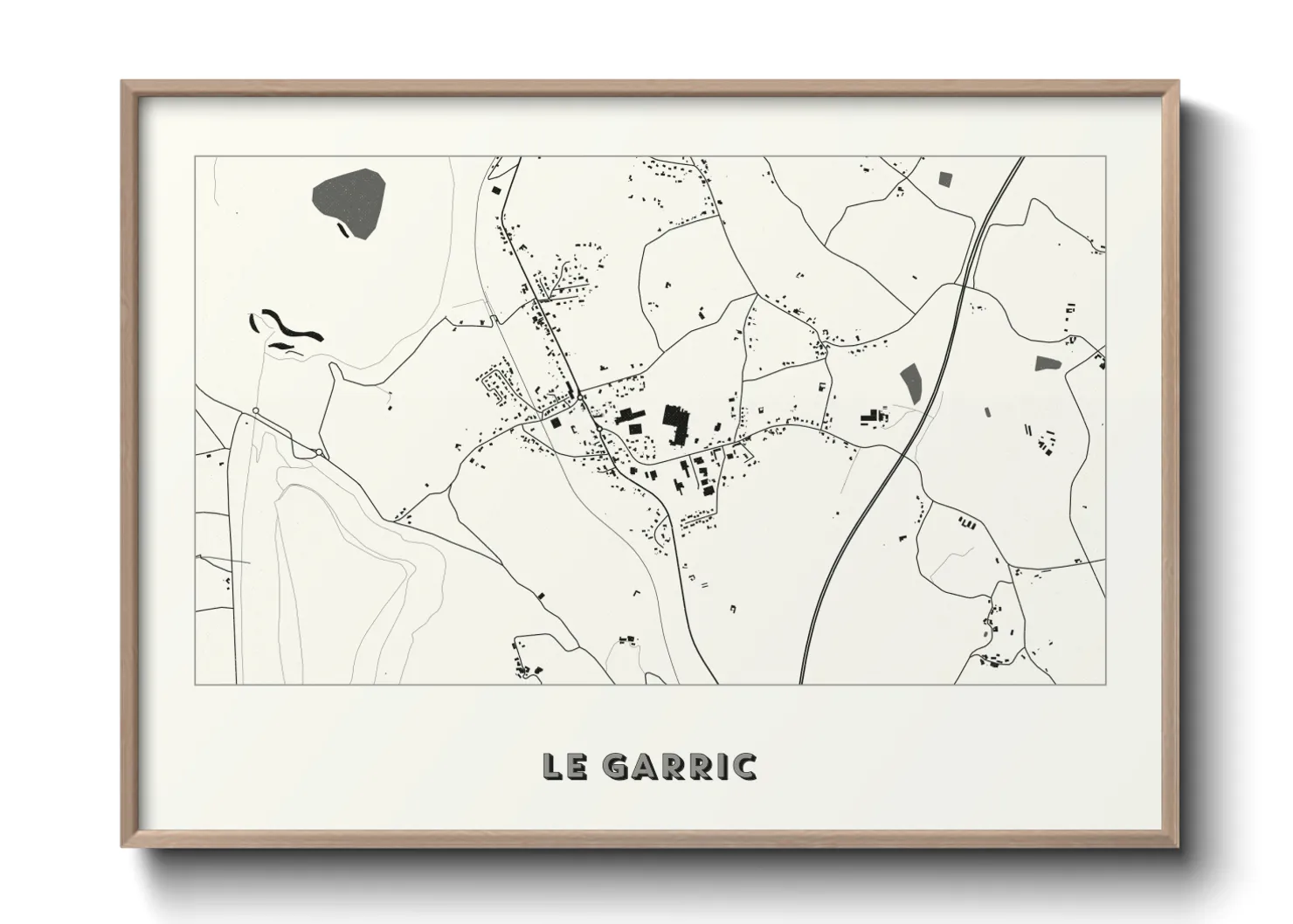 Une affiche de carte sur Le Garric