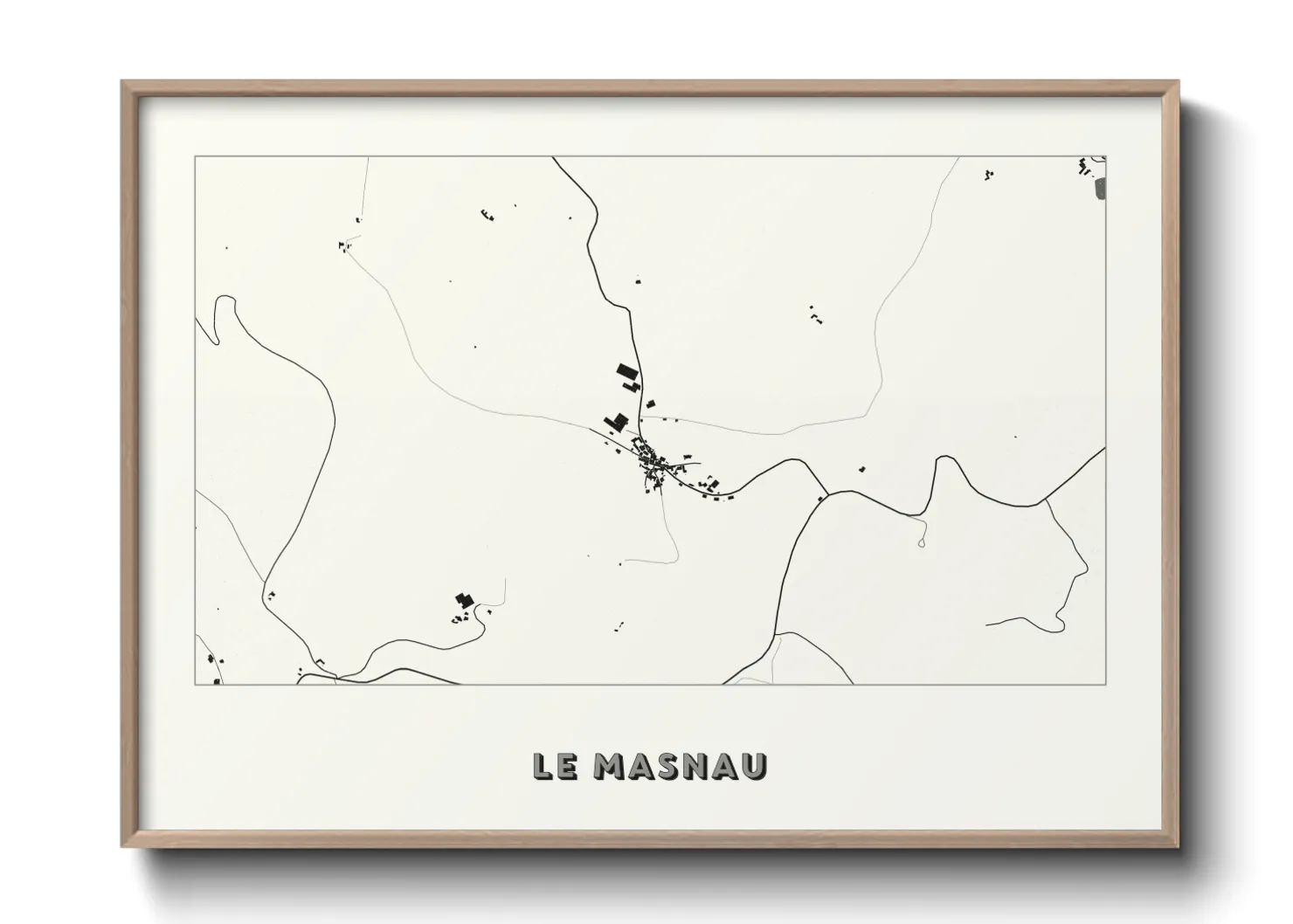 Une affiche de carte sur Le Masnau
