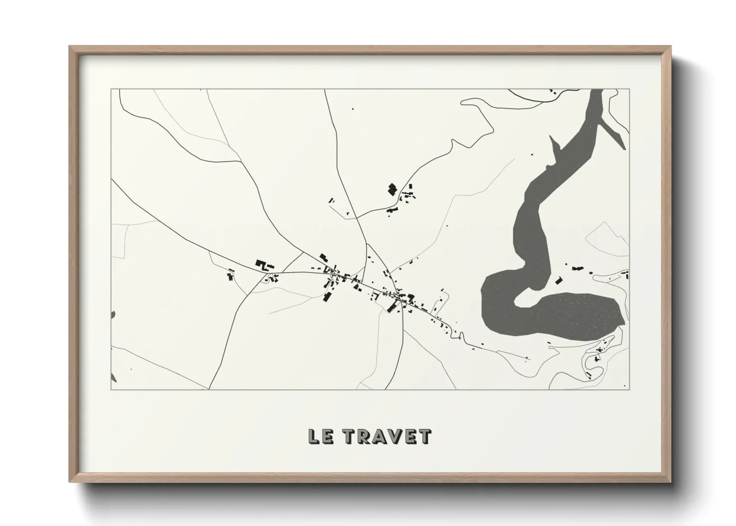 Une affiche de carte sur Le Travet