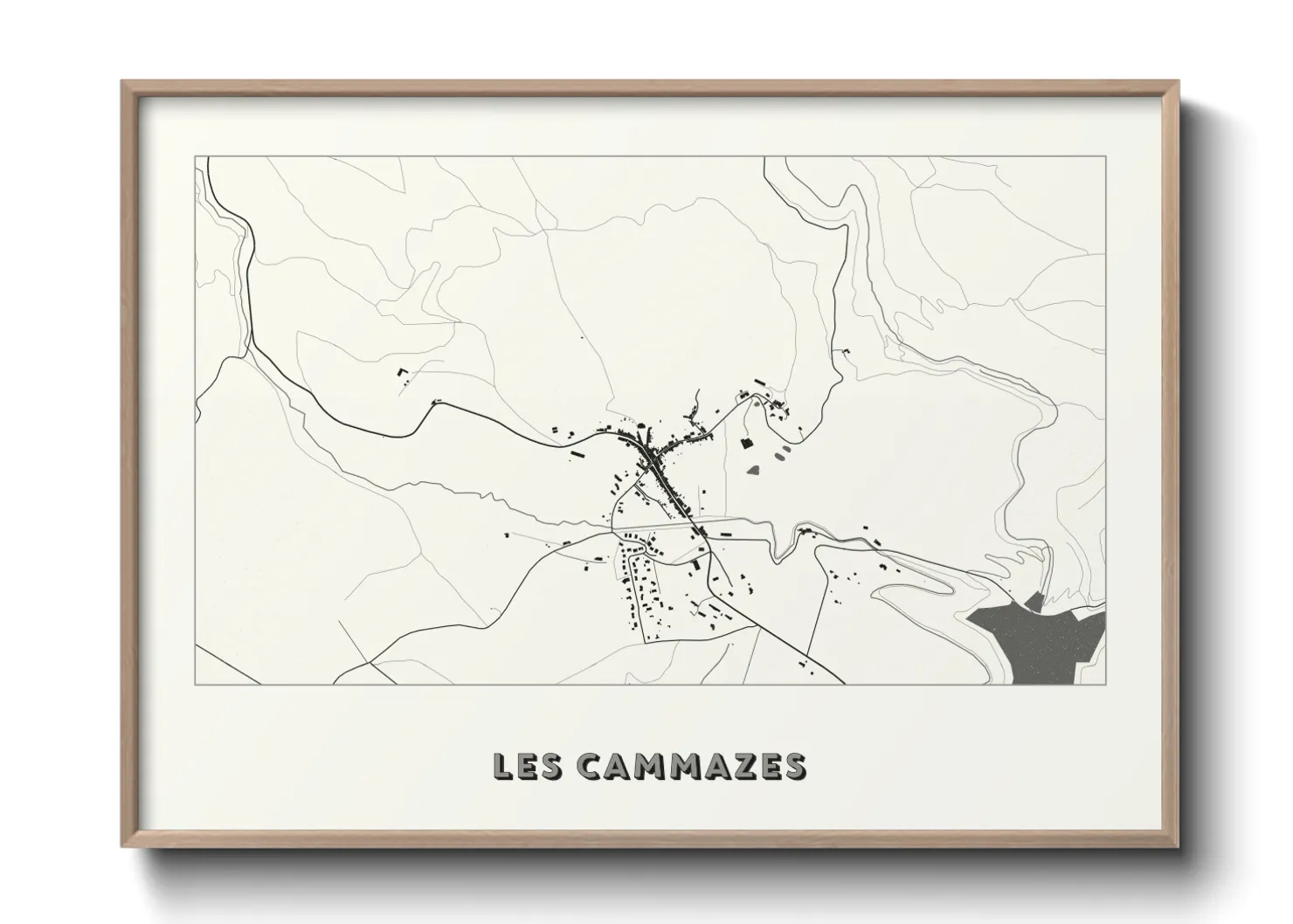 Une affiche de carte sur Les Cammazes