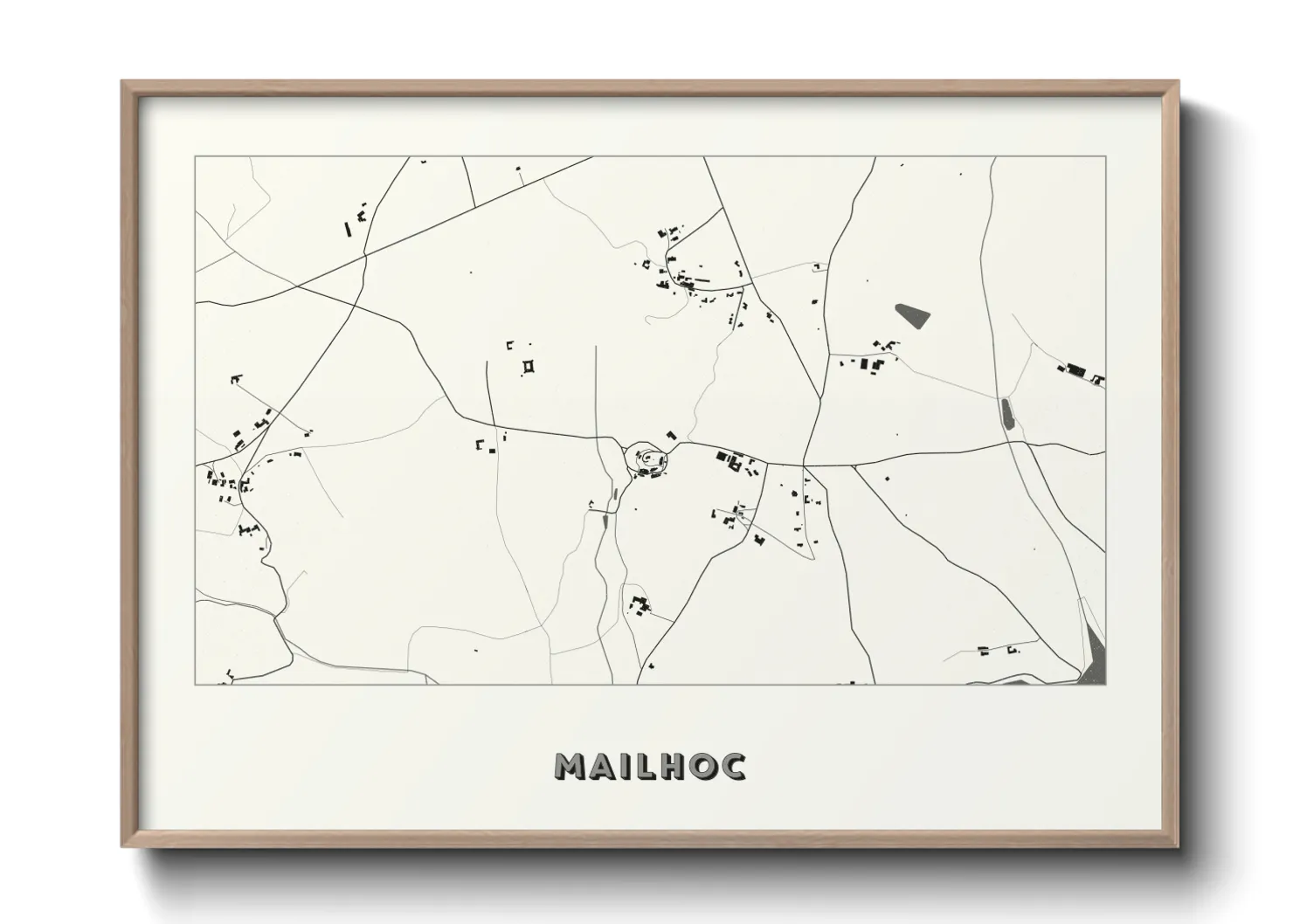 Une affiche de carte sur Mailhoc