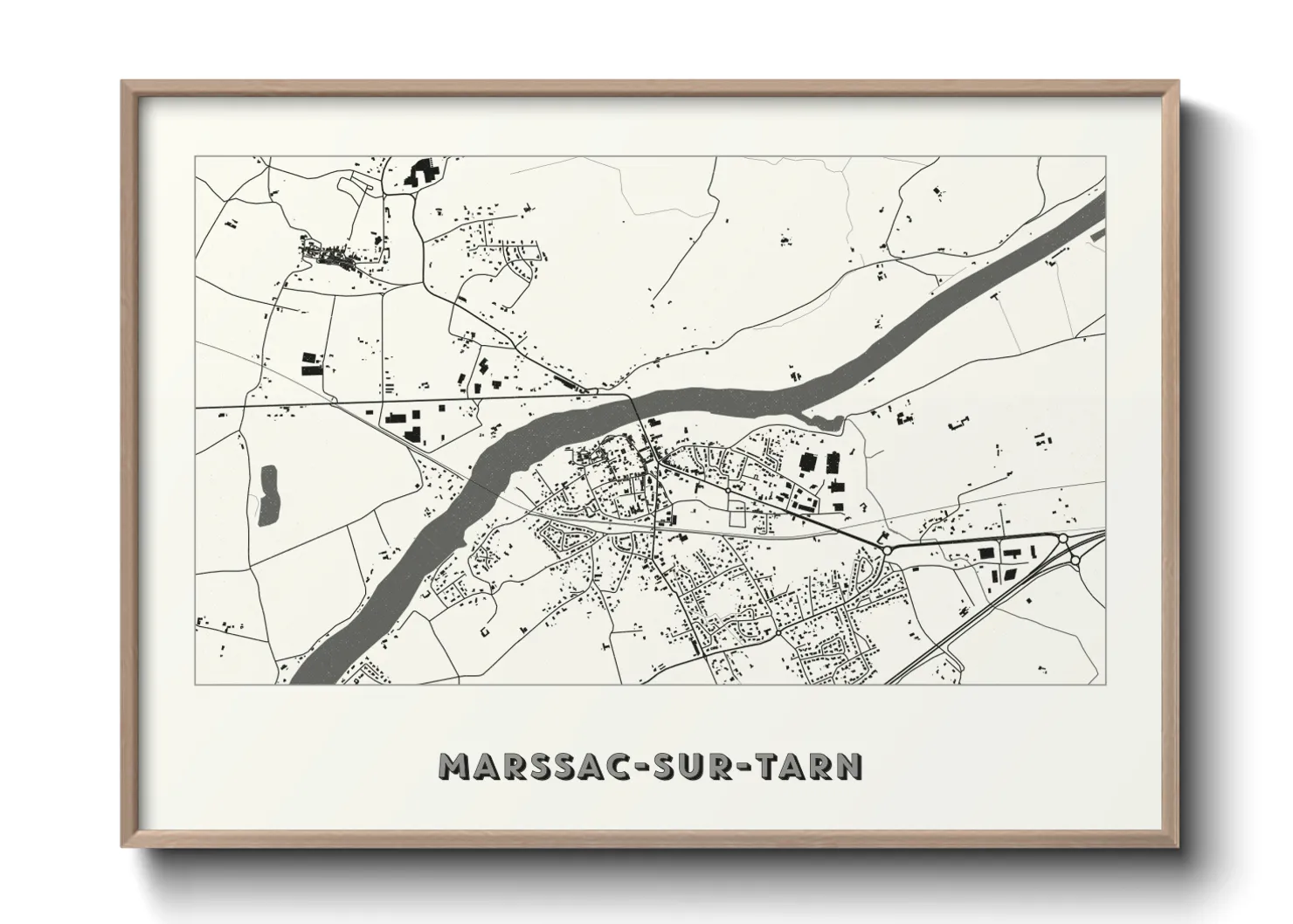 Une affiche de carte sur Marssac-sur-Tarn