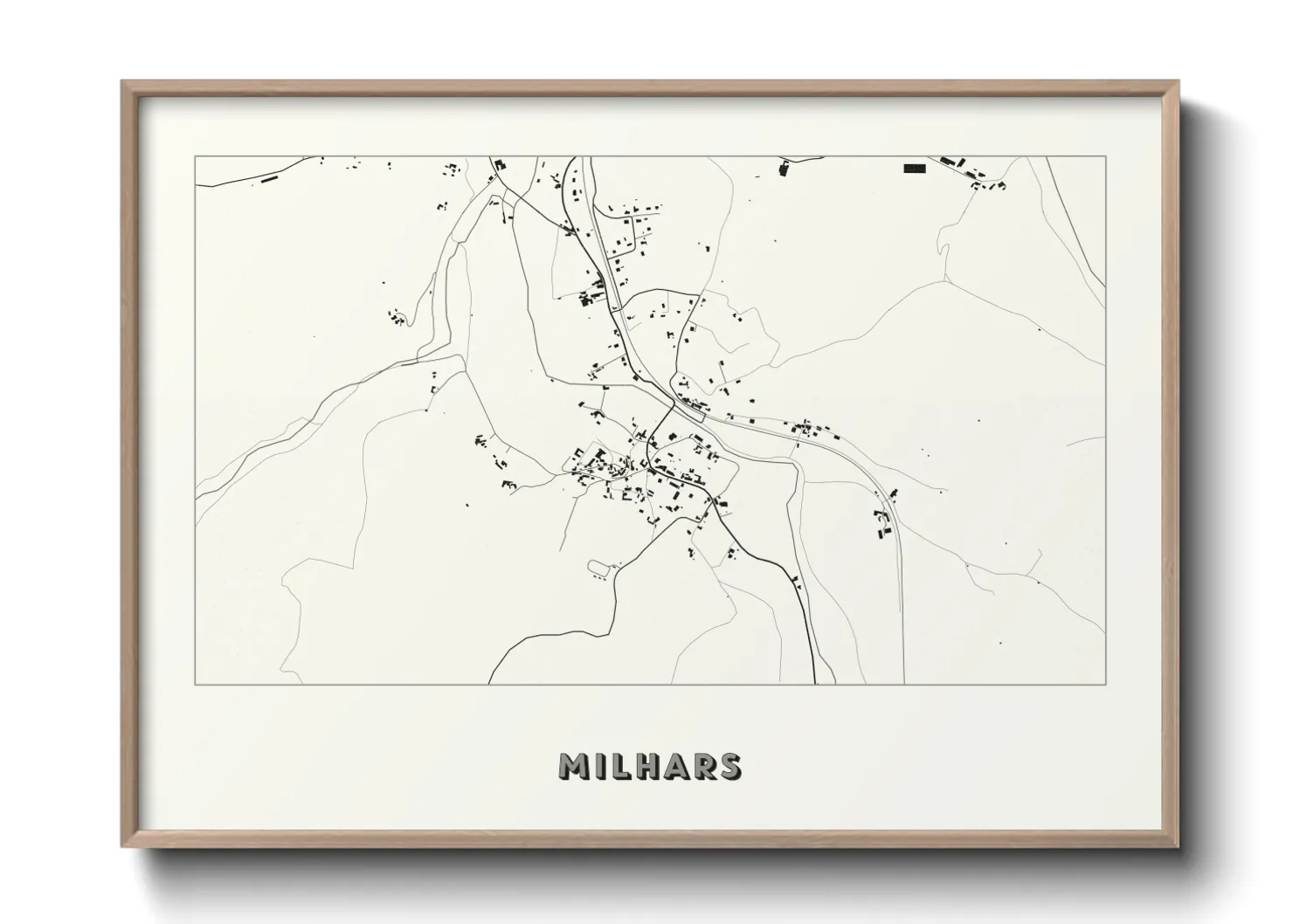 Une affiche de carte sur Milhars