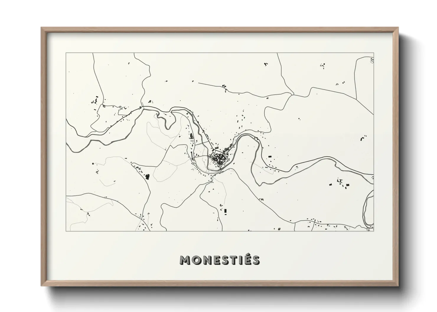 Une affiche de carte sur Monestiés
