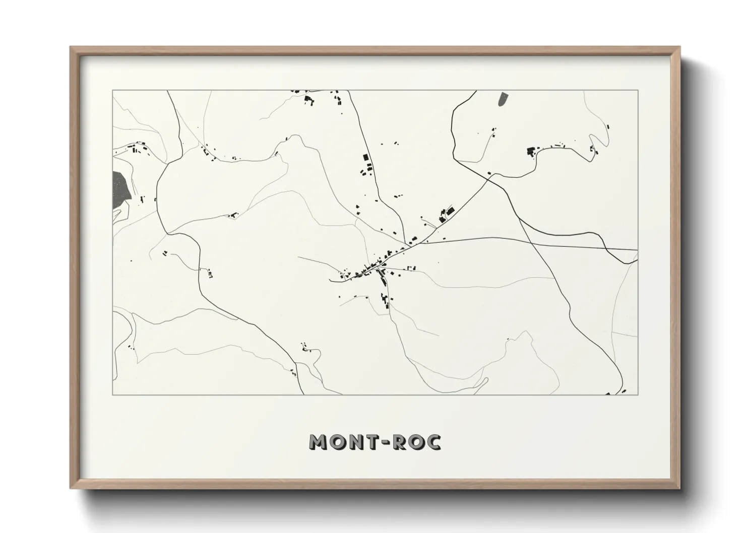 Une affiche de carte sur Mont-Roc