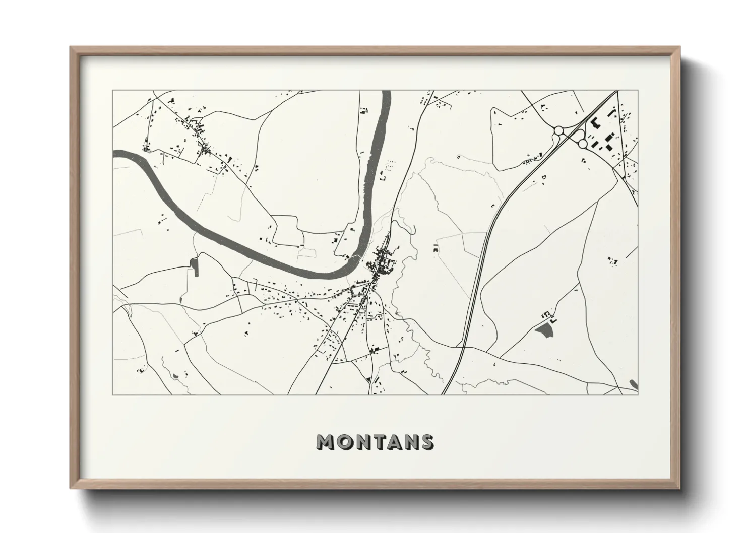 Une affiche de carte sur Montans