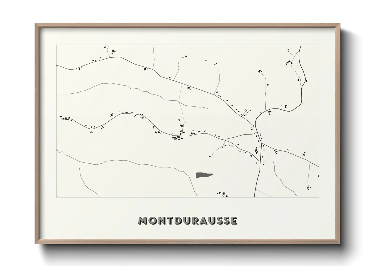 Une affiche de carte sur Montdurausse