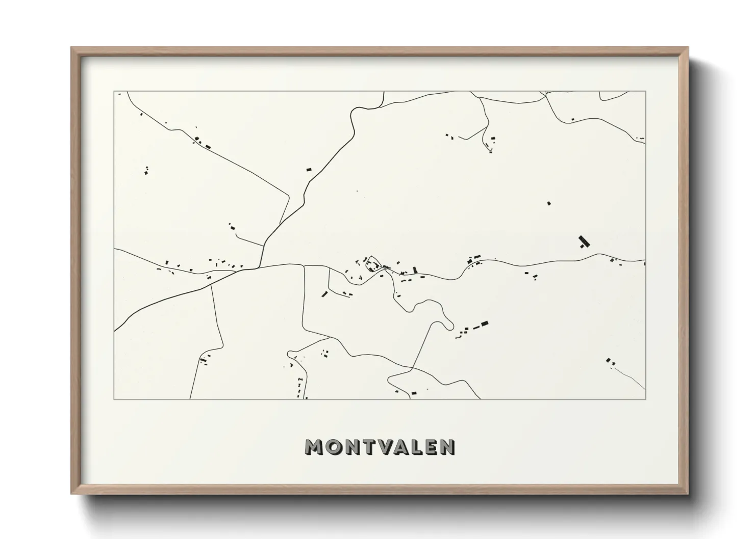 Une affiche de carte sur Montvalen