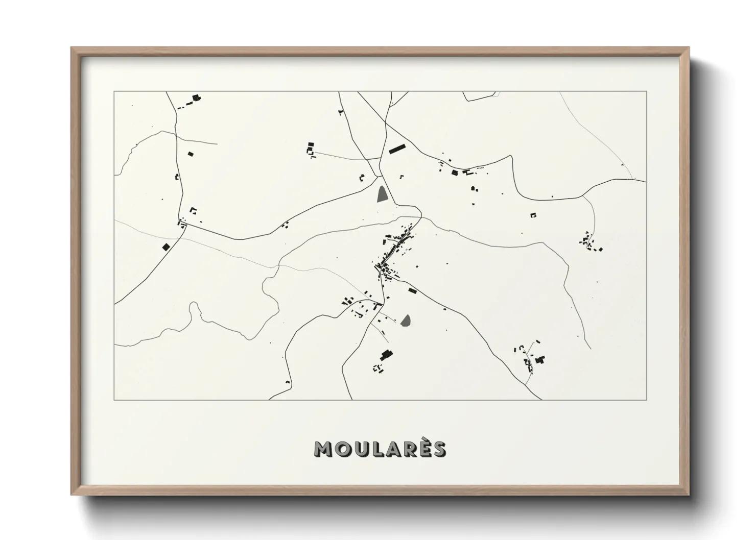 Une affiche de carte sur Moularès