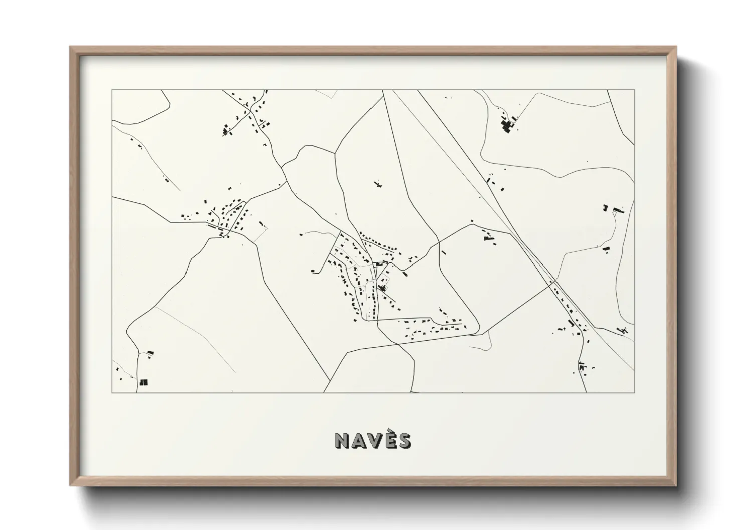 Une affiche de carte sur Navès