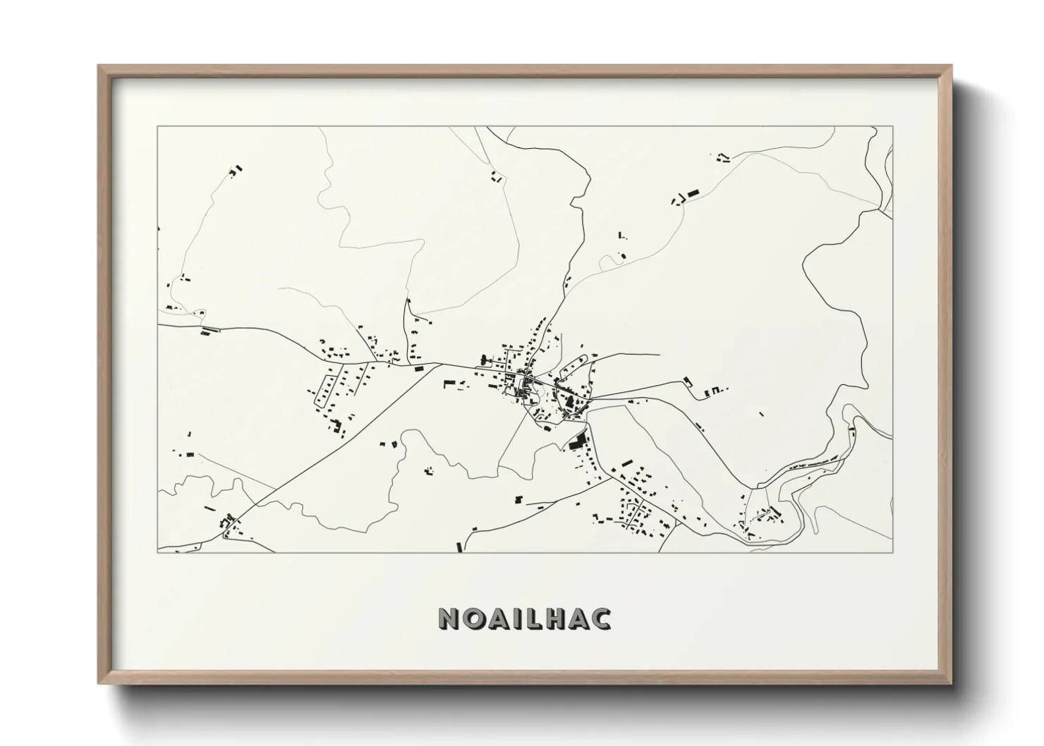 Une affiche de carte sur Noailhac