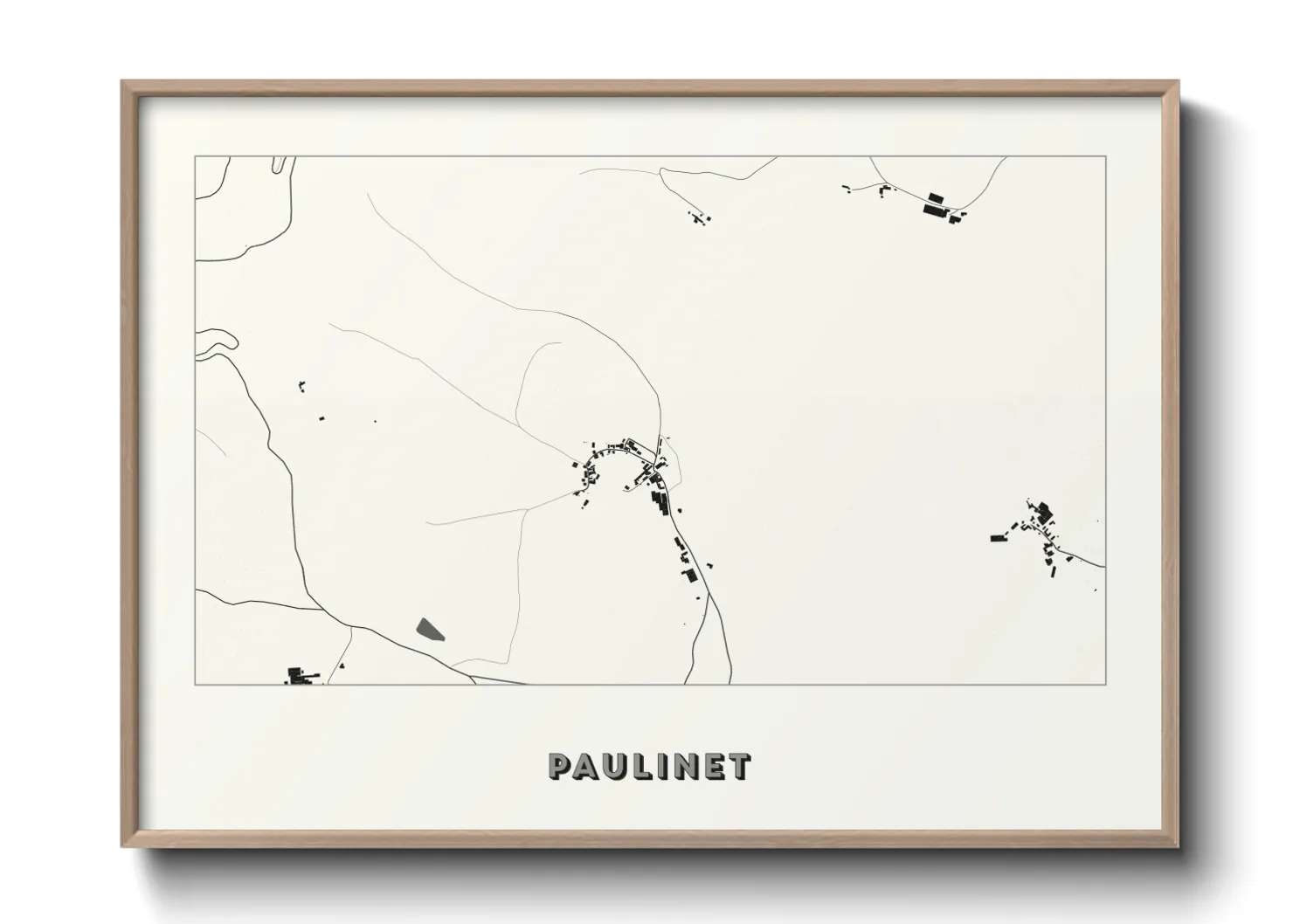Une affiche de carte sur Paulinet