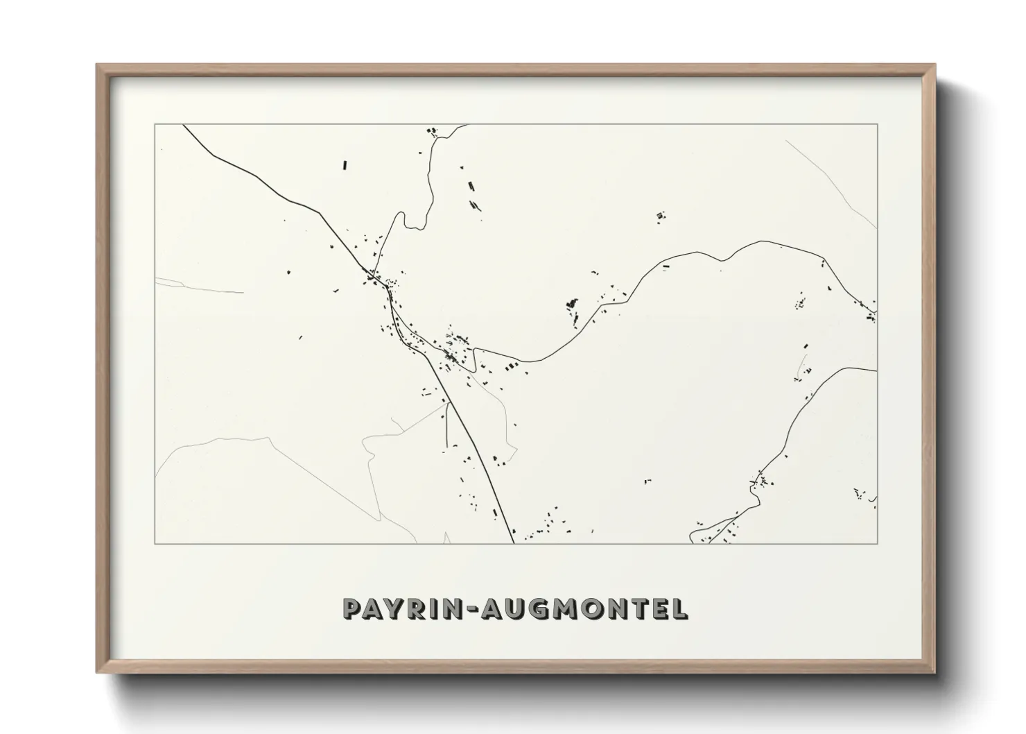 Une affiche de carte sur Payrin-Augmontel