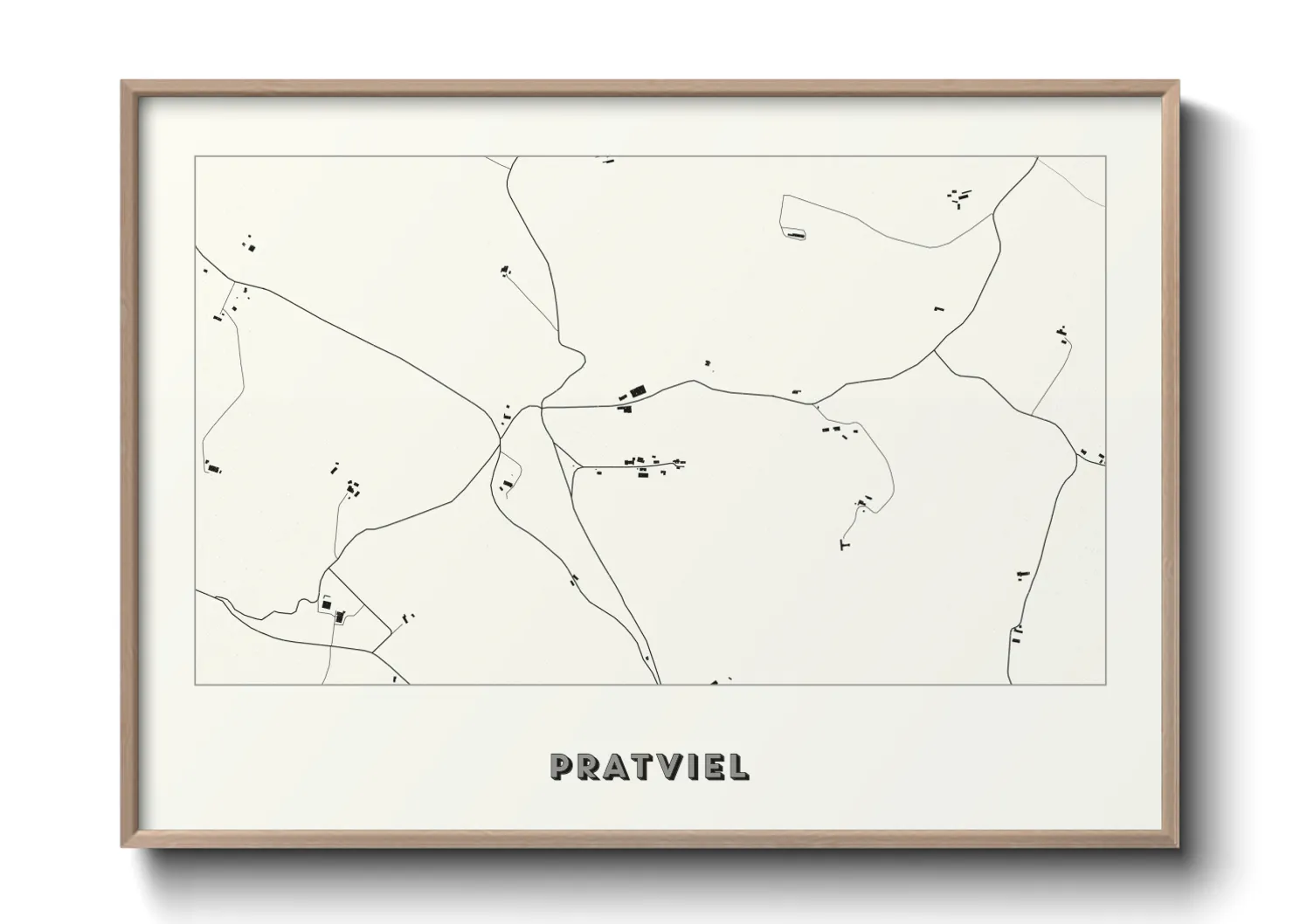 Une affiche de carte sur Pratviel