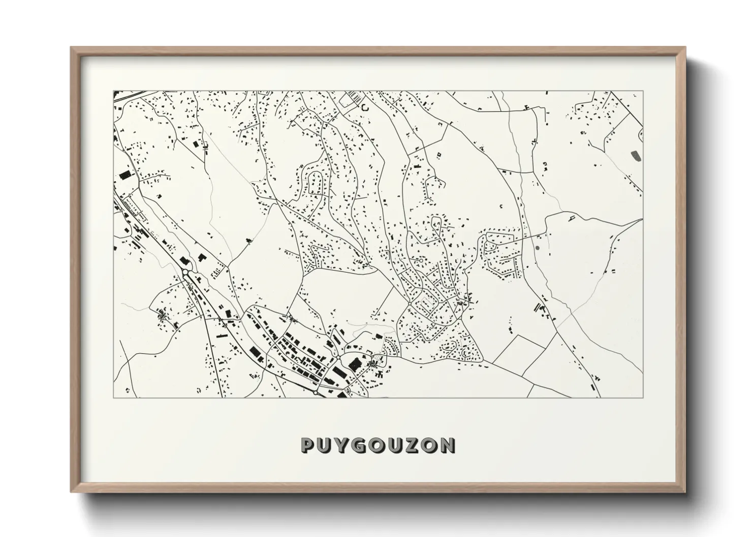 Une affiche de carte sur Puygouzon