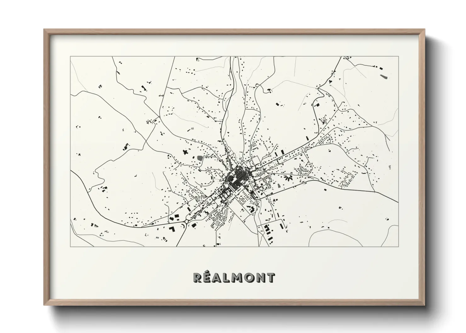 Une affiche de carte sur Réalmont