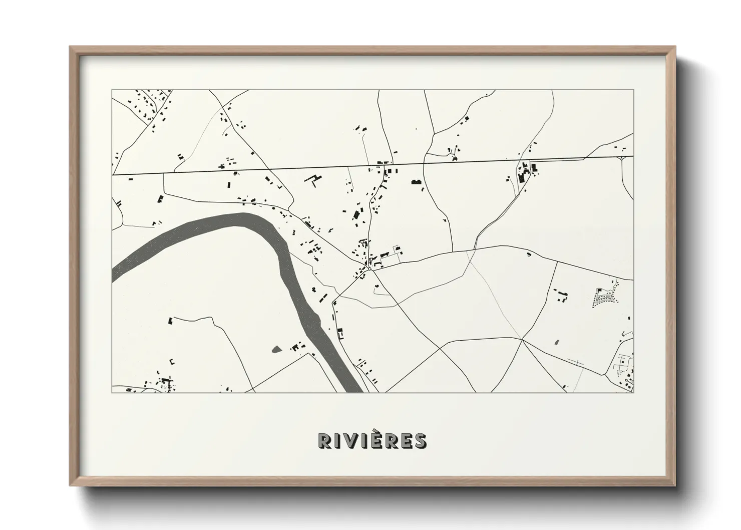 Une affiche de carte sur Rivières